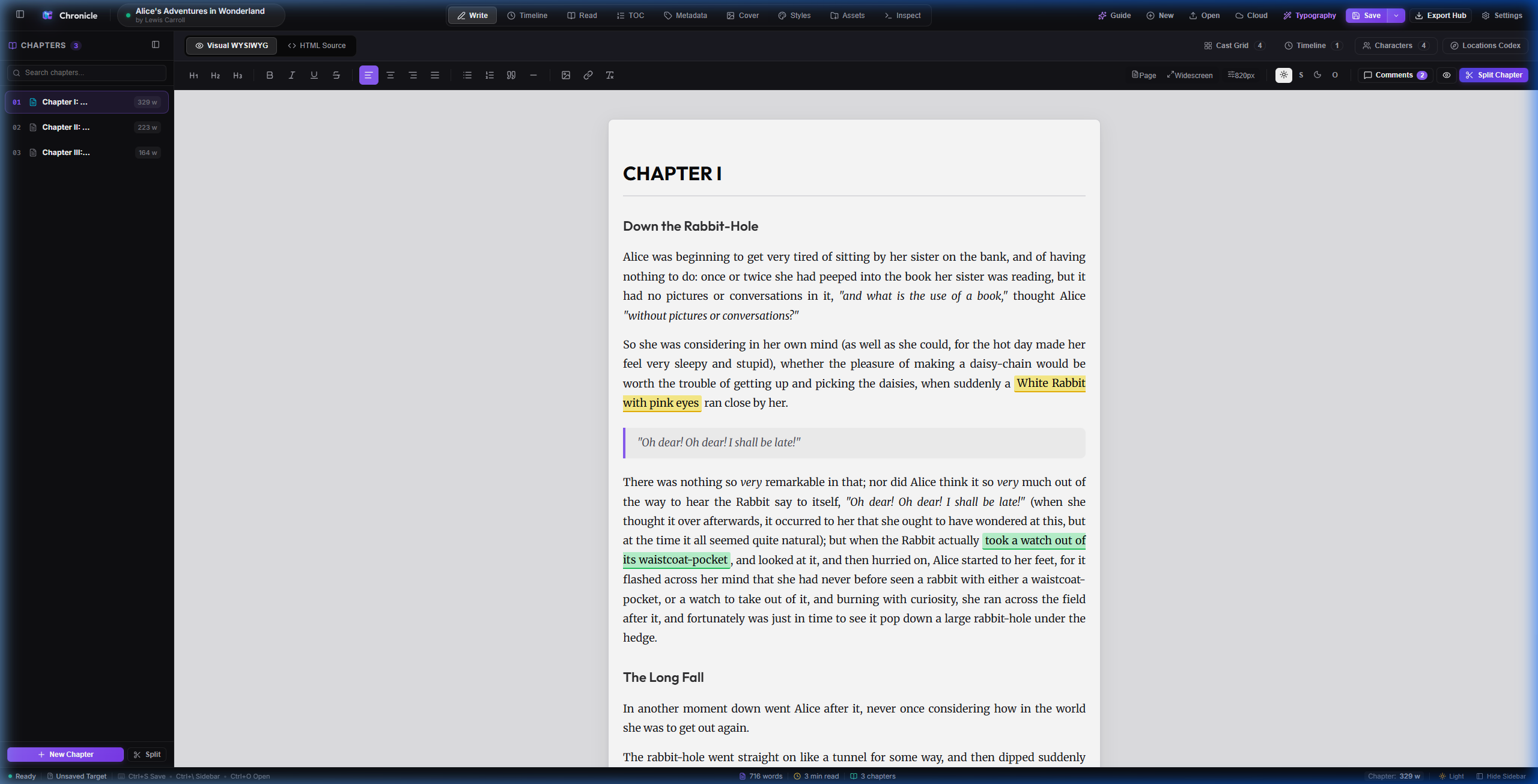Chronicle Studio Mode Default Interface