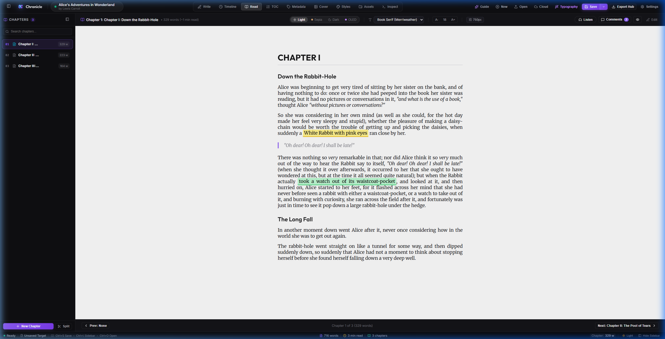 Chronicle Reader Mode